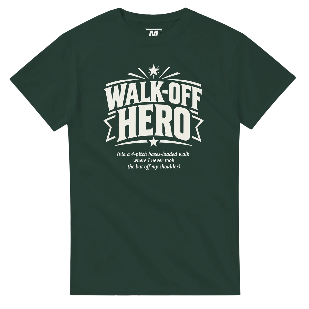 Walk-Off Hero baseball t-shirt by Moonshot Tees, view 4