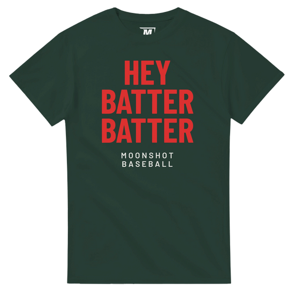 Hey Batter Batter baseball t-shirt by Moonshot Tees
