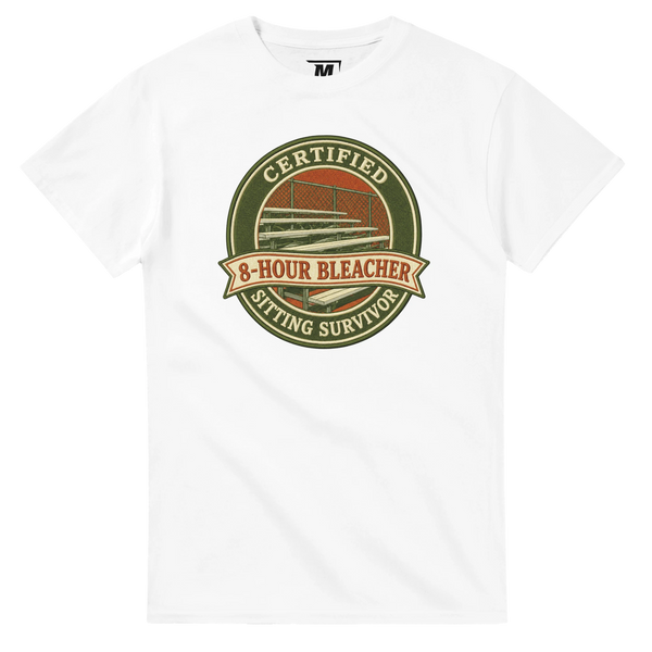 Sitting Survivor baseball t-shirt by Moonshot Tees