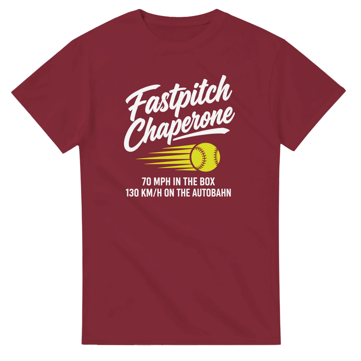Fastpitch Chaperone softball t-shirt by Moonshot Tees, view 2