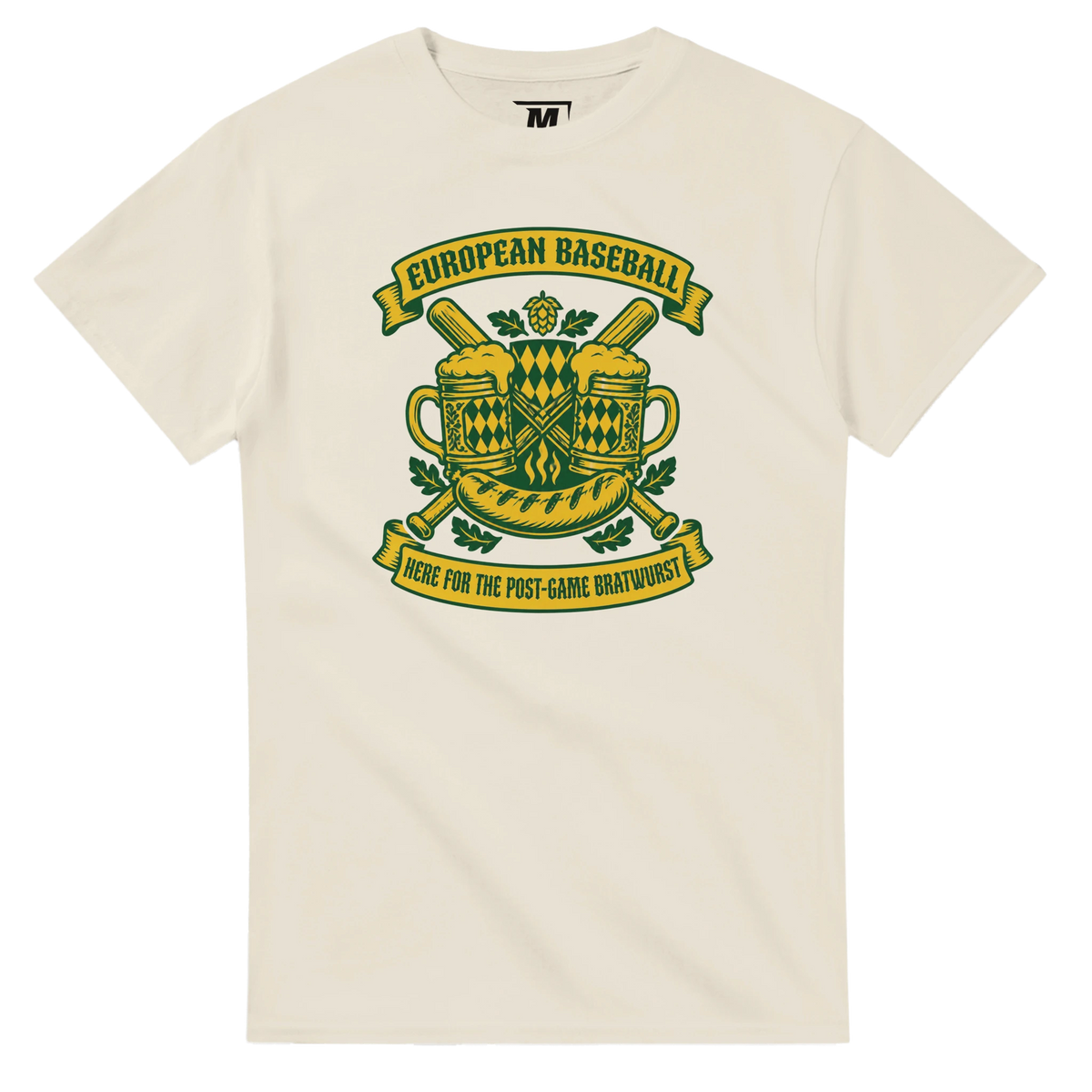 European Baseball t-shirt by Moonshot Tees, view 2