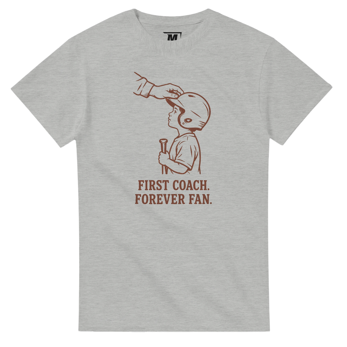 First Coach. Forever Fan baseball t-shirt by Moonshot Tees, view 3