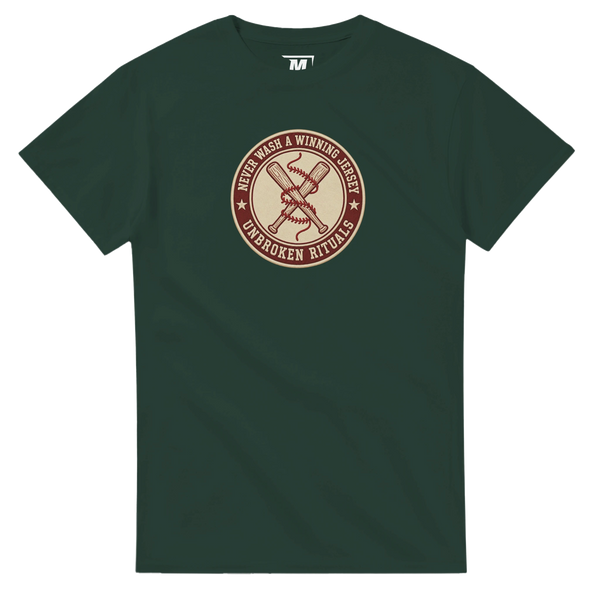 Never wash a winning jersey baseball t-shirt by Moonshot Tees