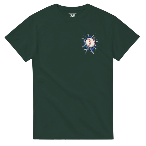 Crashing Baseball t-shirt by Moonshot Tees