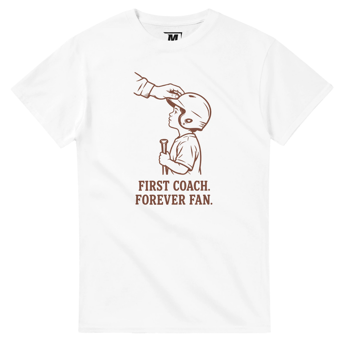First Coach. Forever Fan baseball t-shirt by Moonshot Tees