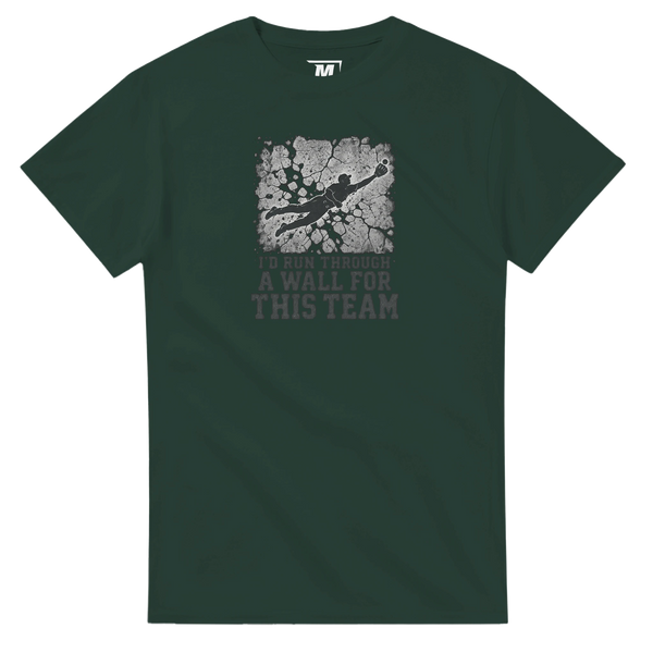 I'd Run Through a Wall baseball t-shirt by Moonshot Tees