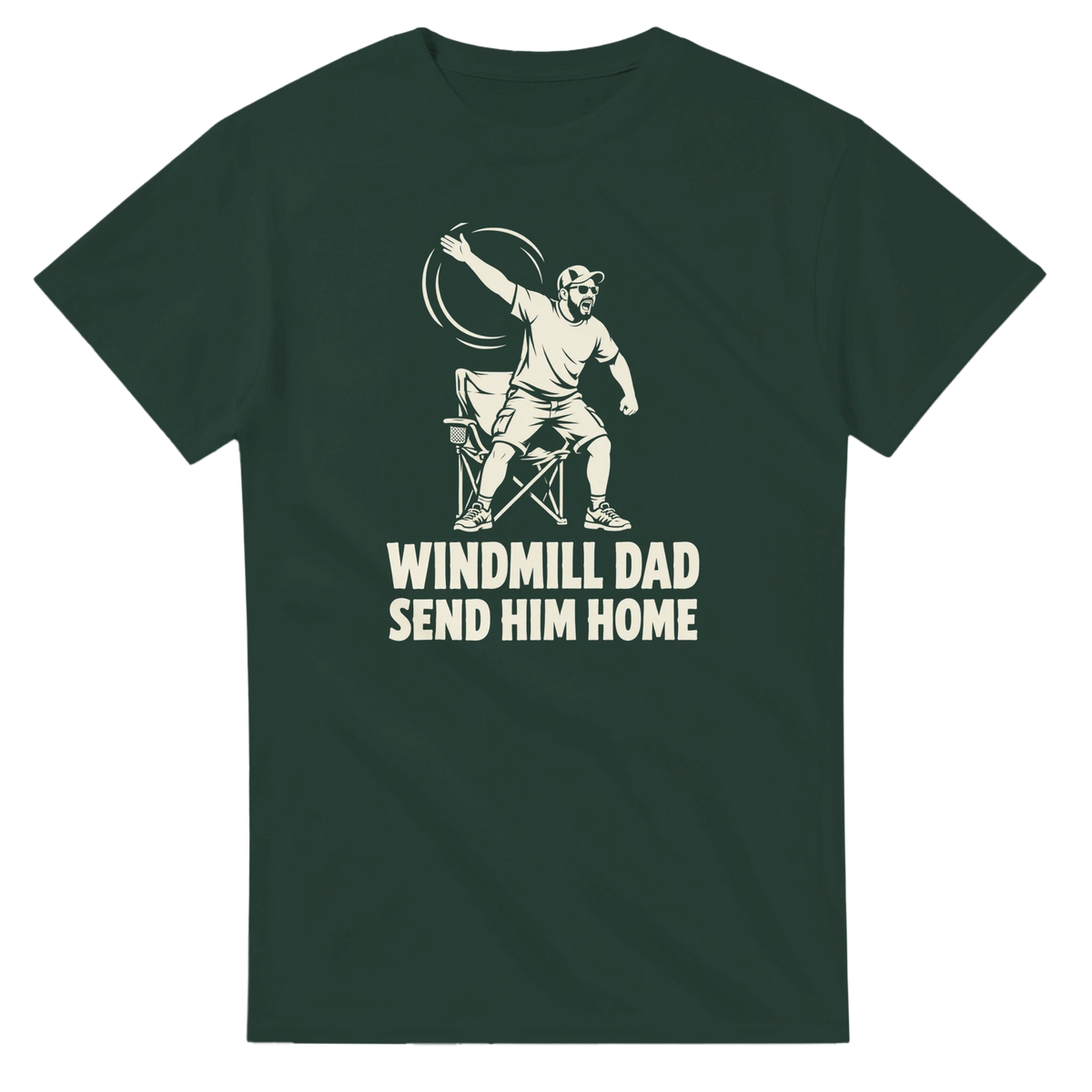 Windmill Dad baseball t-shirt by Moonshot Tees, view 4