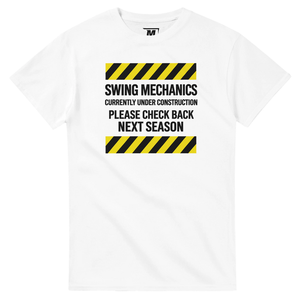 Swing Mechanics baseball t-shirt by Moonshot Tees