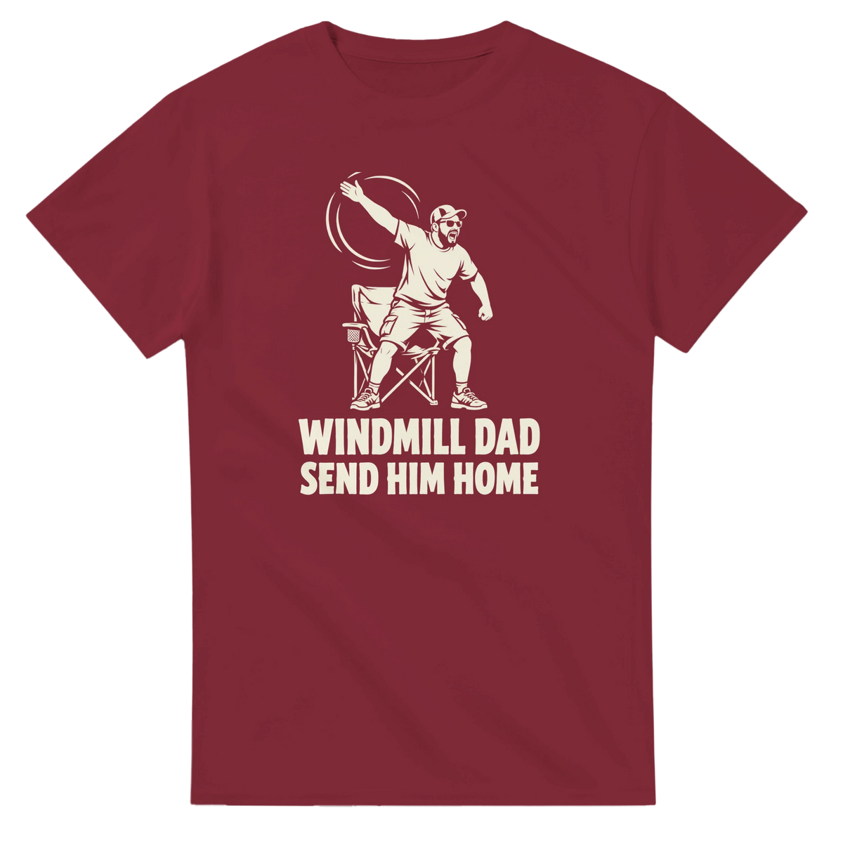 Windmill Dad baseball t-shirt by Moonshot Tees, view 5