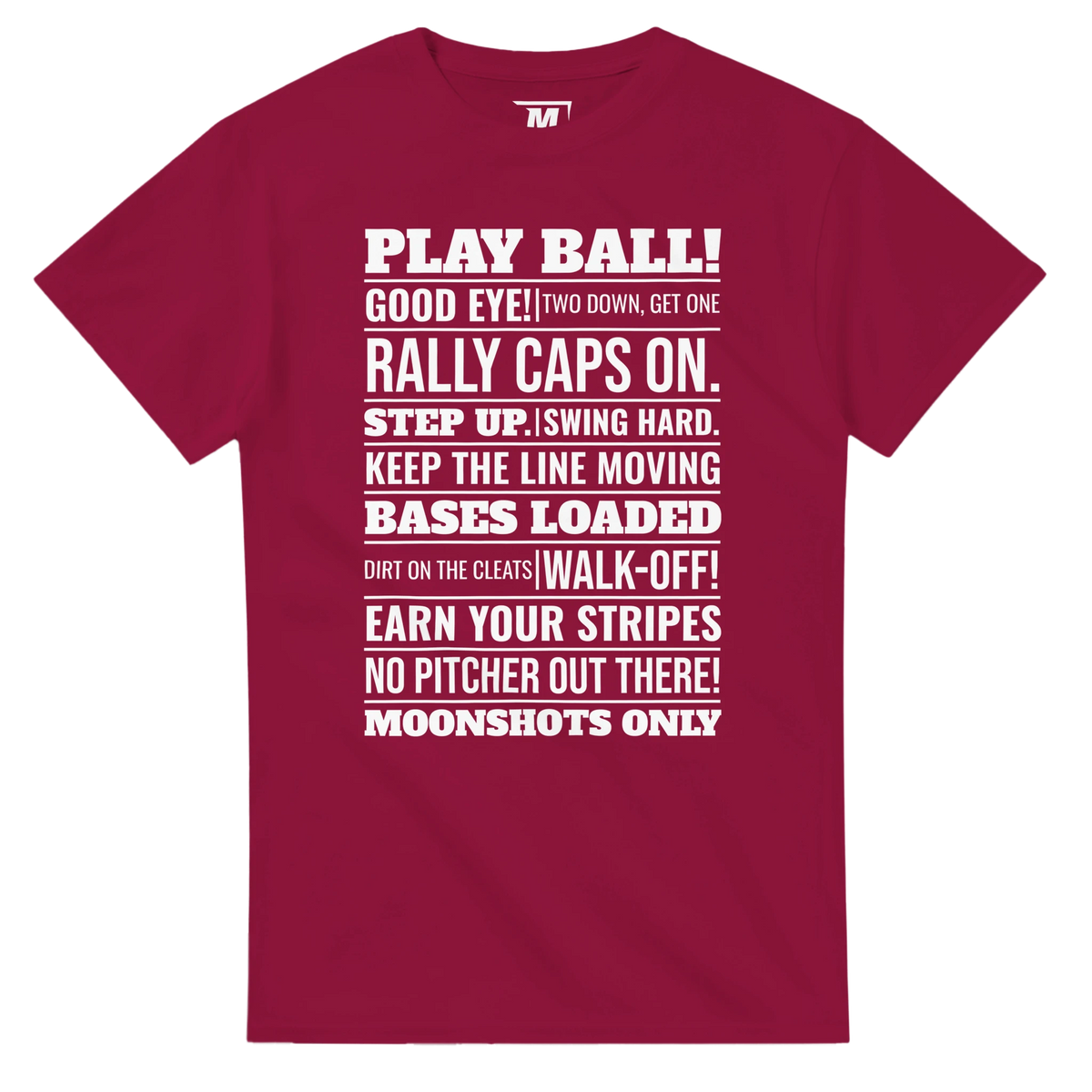 Baseball sayings t-shirt by Moonshot Tees, view 2
