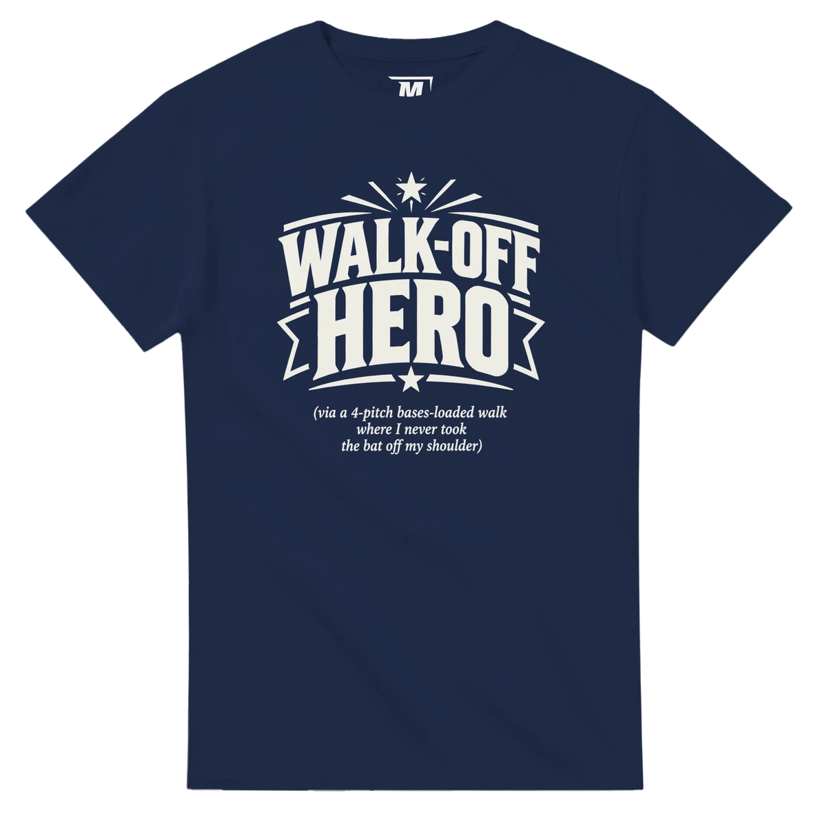 Walk-Off Hero baseball t-shirt by Moonshot Tees, view 3
