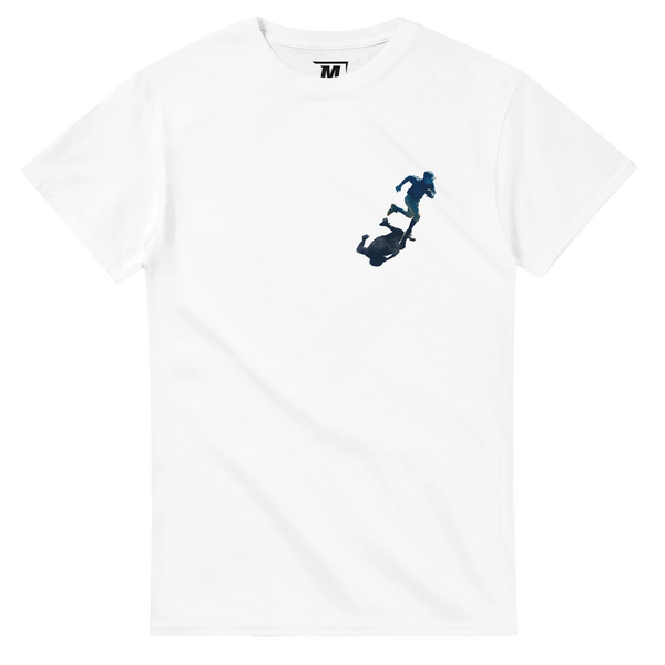 Running in the shadows baseball t-shirt by Moonshot Tees