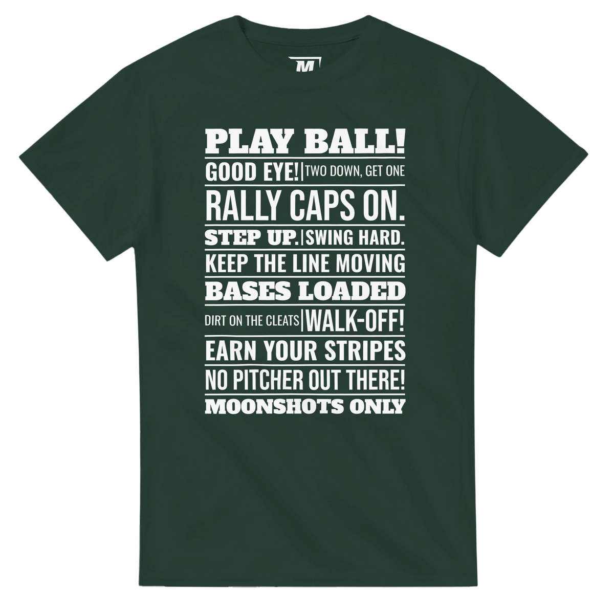 Baseball sayings t-shirt by Moonshot Tees, view 3
