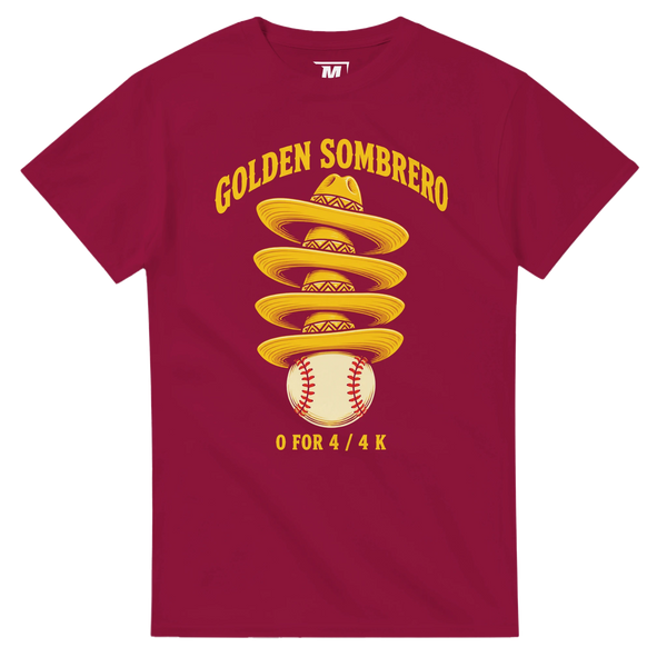 Golden Sombrero baseball t-shirt by Moonshot Tees