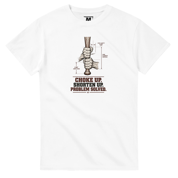 Choke Up baseball t-shirt by Moonshot Tees
