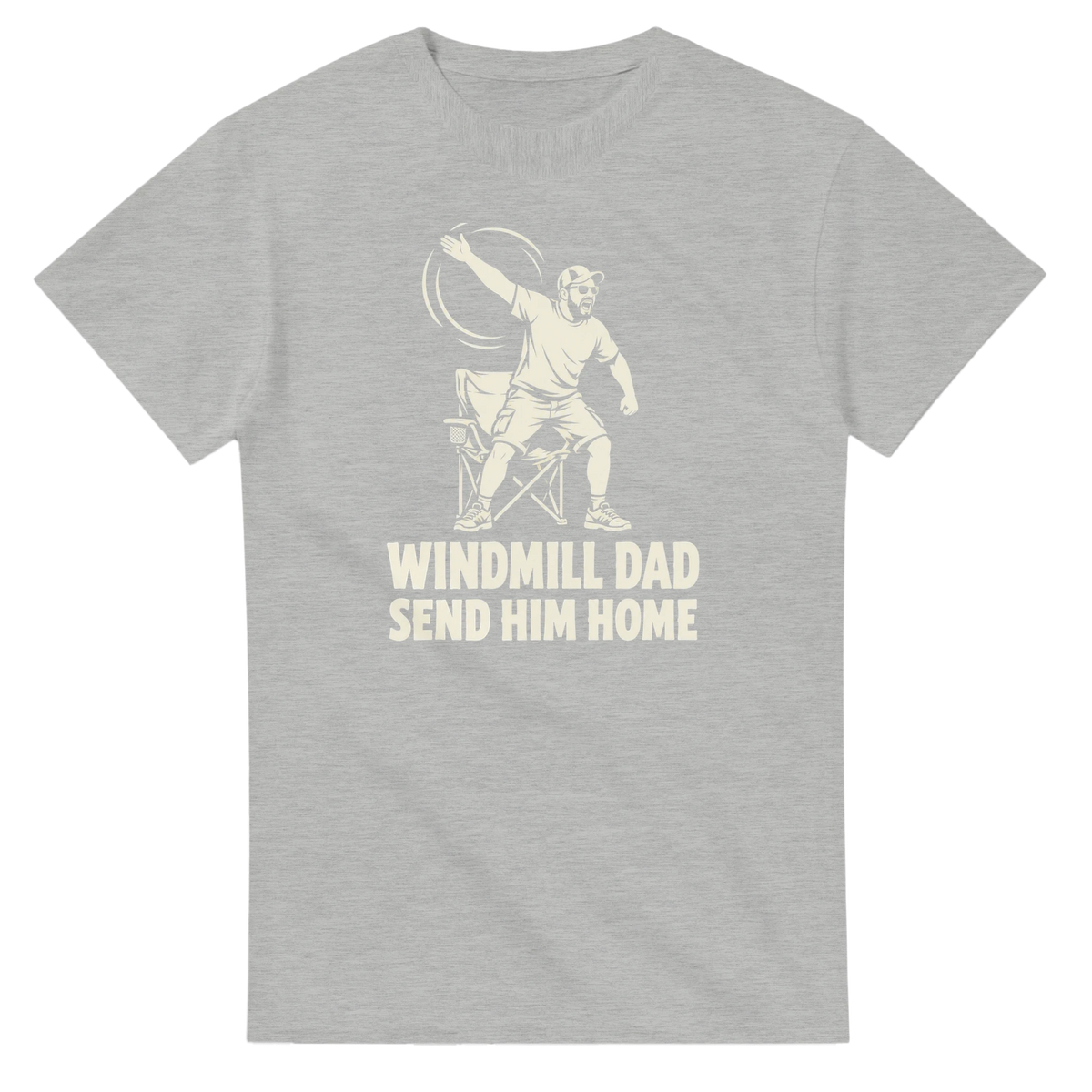Windmill Dad baseball t-shirt by Moonshot Tees, view 2