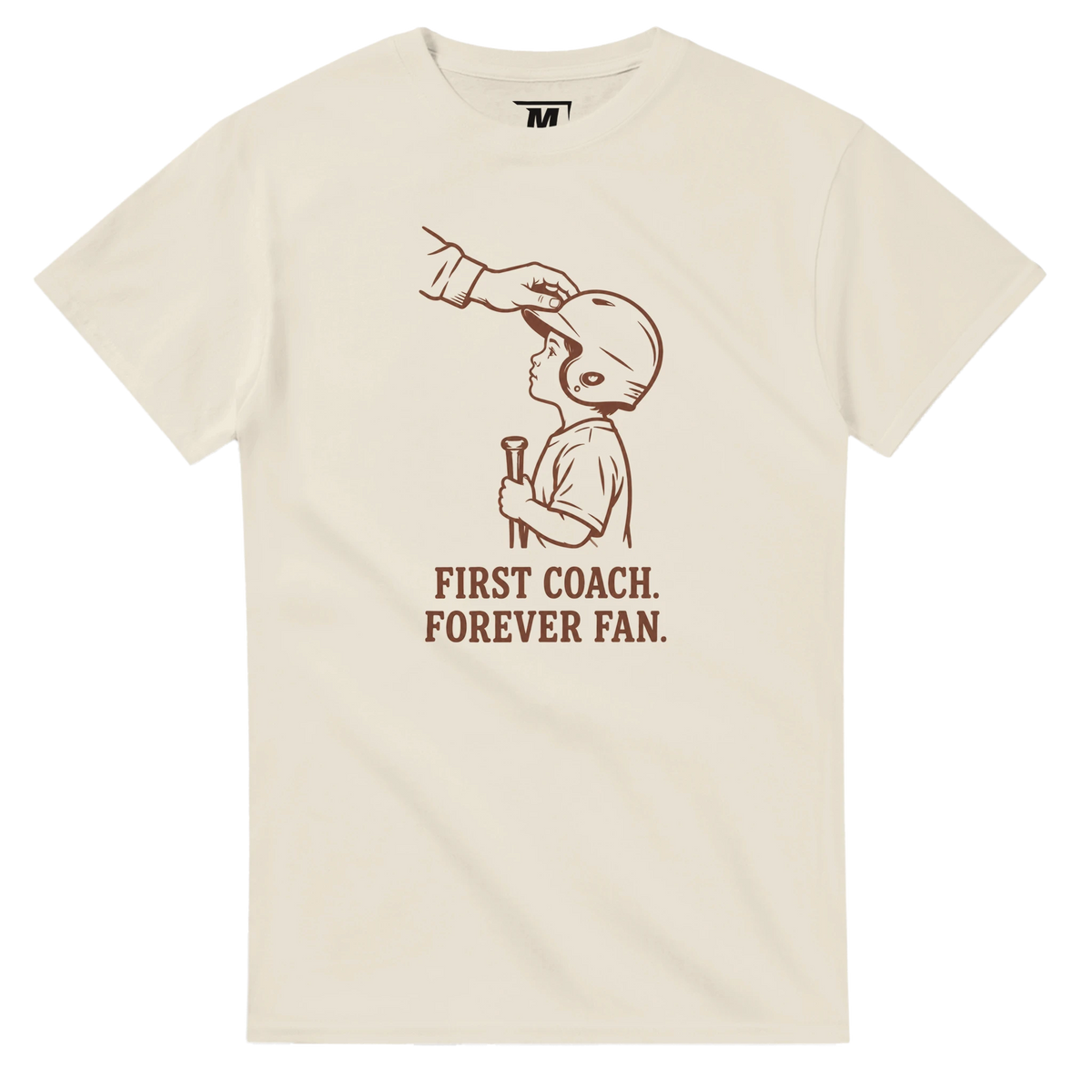 First Coach. Forever Fan baseball t-shirt by Moonshot Tees, view 2