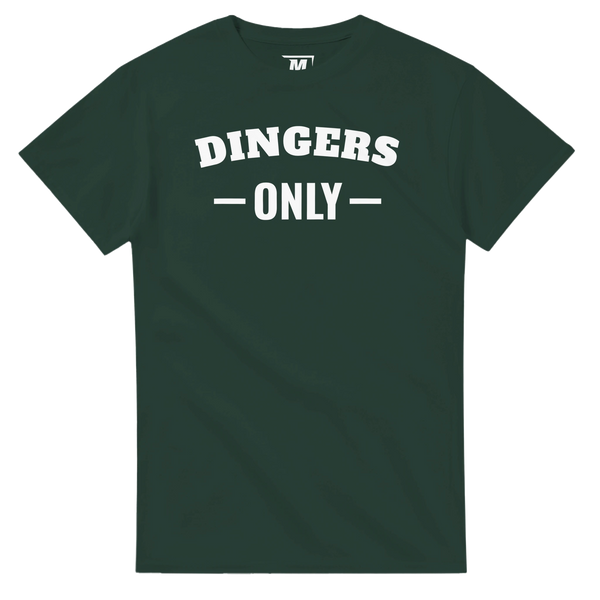 Dingers Only baseball t-shirt by Moonshot Tees